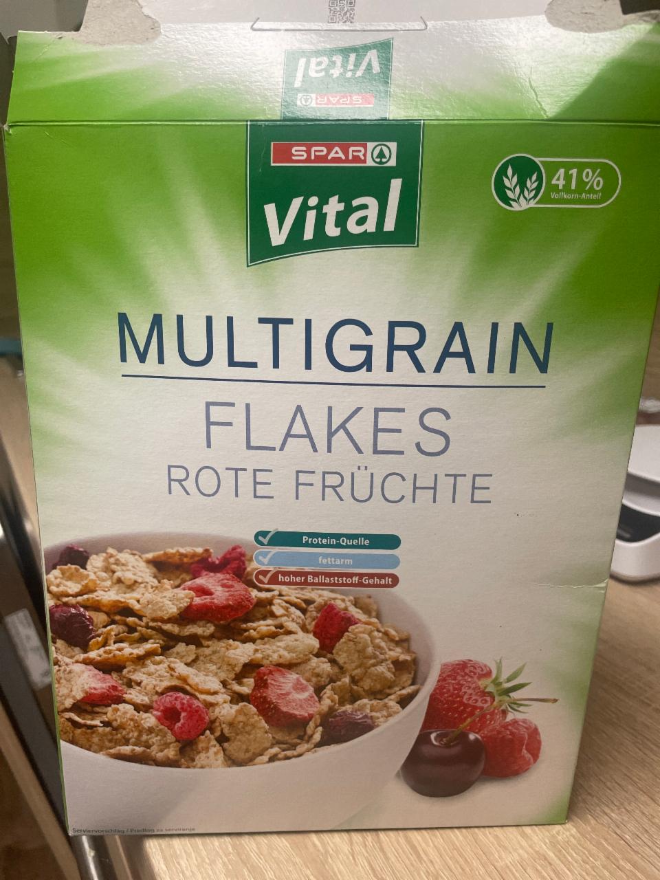 Fotografie - multigrain flakes rote früchte Spar Vital