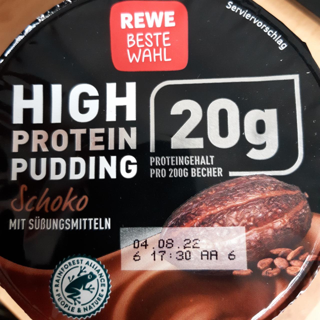 Fotografie - High protein pudding Schoko Rewe beste wahl