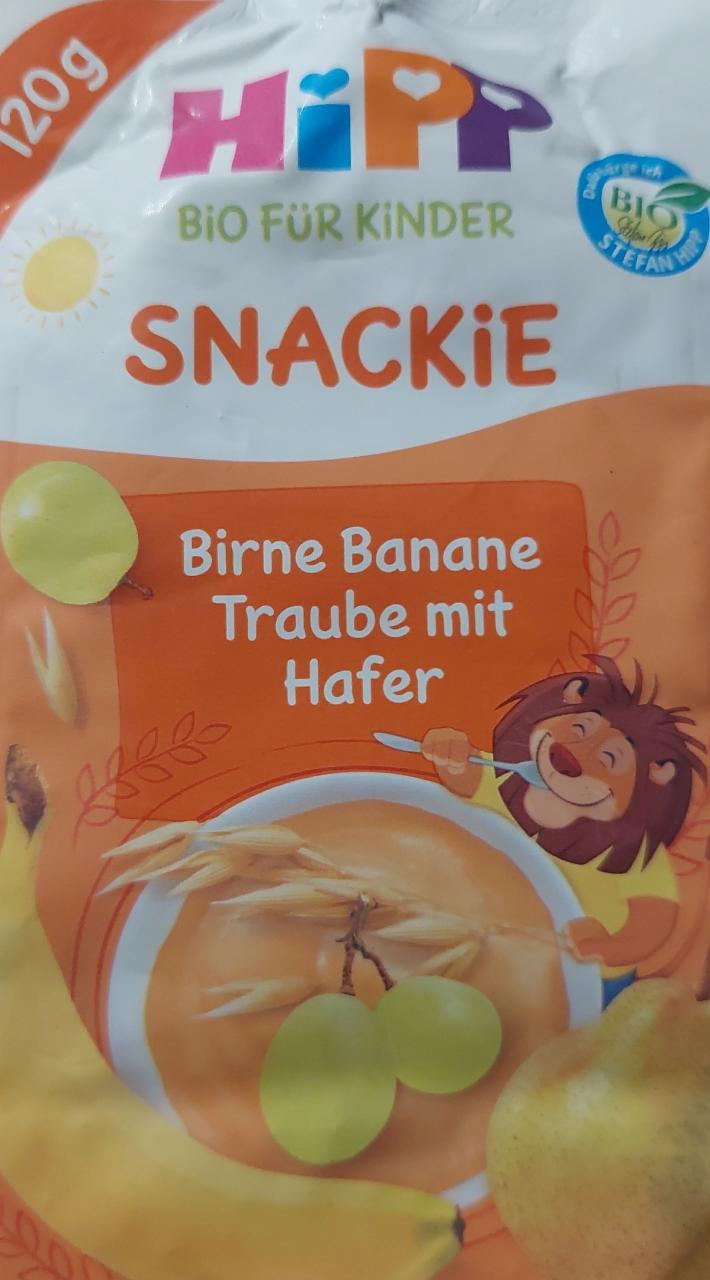 Fotografie - Hipp Snackie Birne Banane Traube mit Hafer