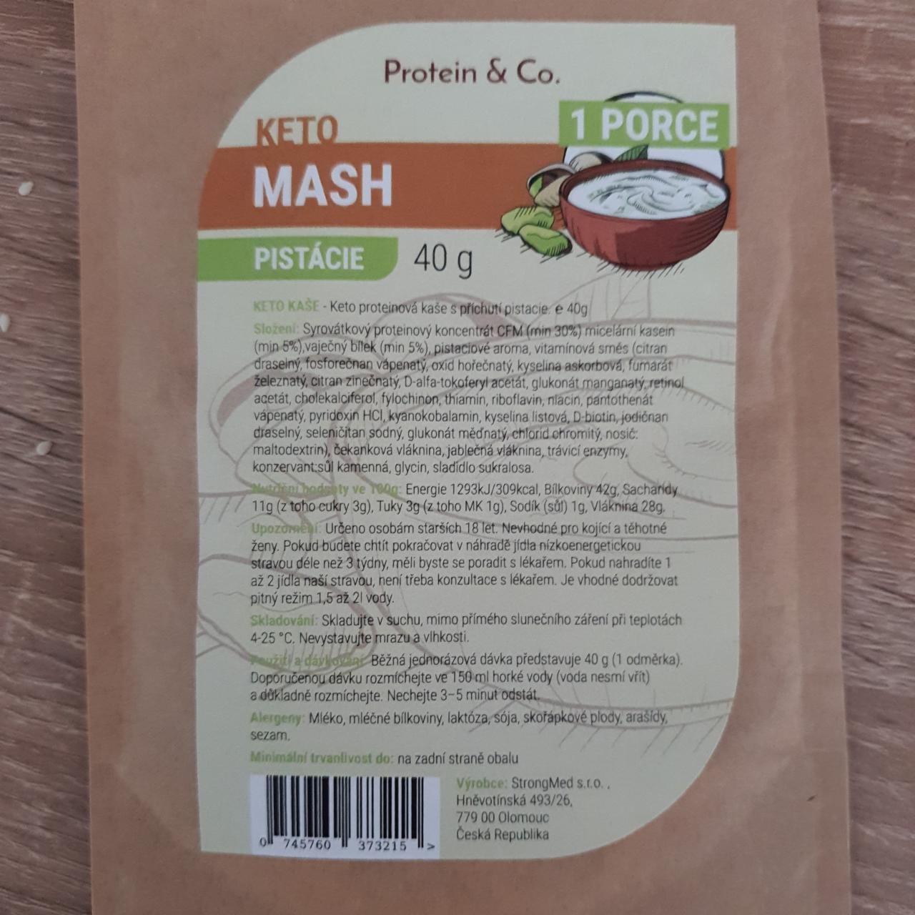 Fotografie - Keto mash pistácie Protein & Co.