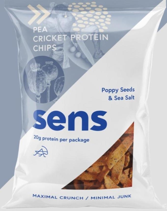 Fotografie - Pea cricket protein chips poppy seeds & sea salt Sens