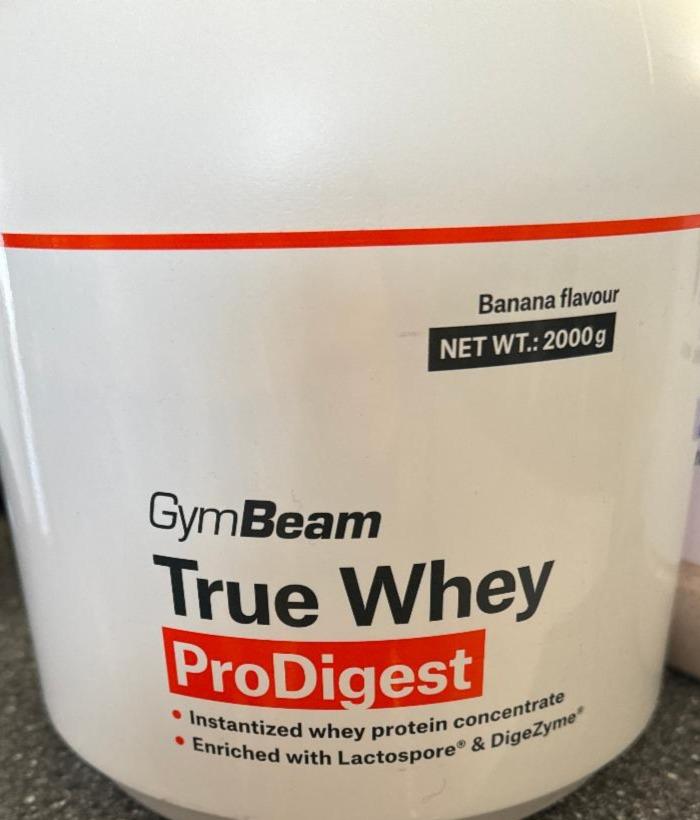 Fotografie - True whey prodigest protein banana flavour GymBeam