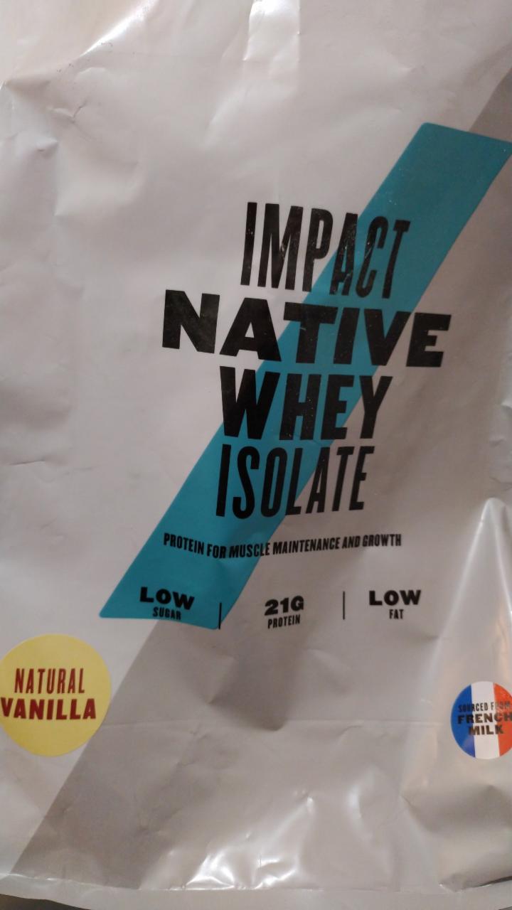 Fotografie - Impact Whey Isolate Vanilla natural MyProtein