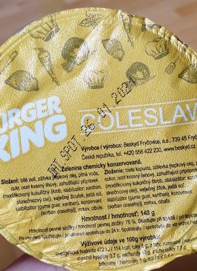 Fotografie - Coleslaw Burger King