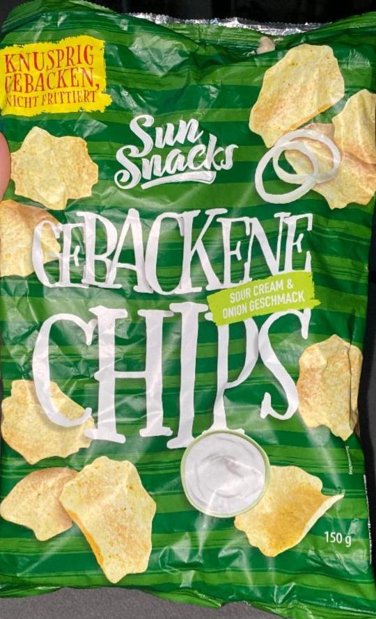 Fotografie - Gebackene Chips Sour cream & Onion geschmack Sun Snacks