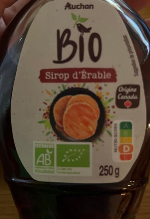 Fotografie - Bio sirop d’erable javorový sirup Auchan