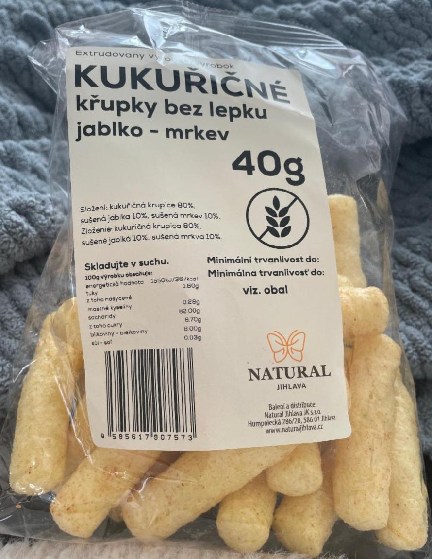 Fotografie - Kukuřičné křupky bez lepku jablko - mrkev Natural Jihlava