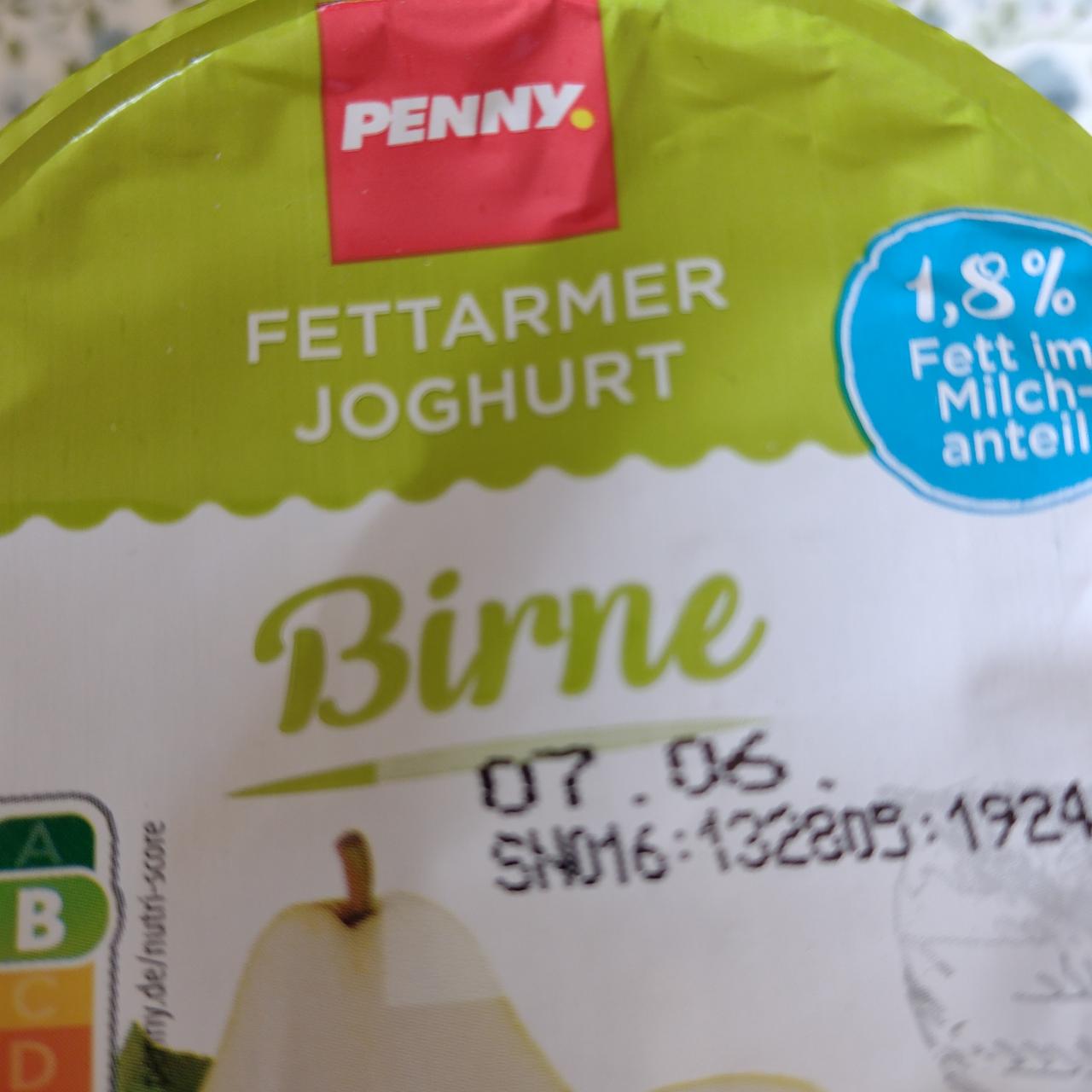 Fotografie - Birne fettarmer joghurt Penny