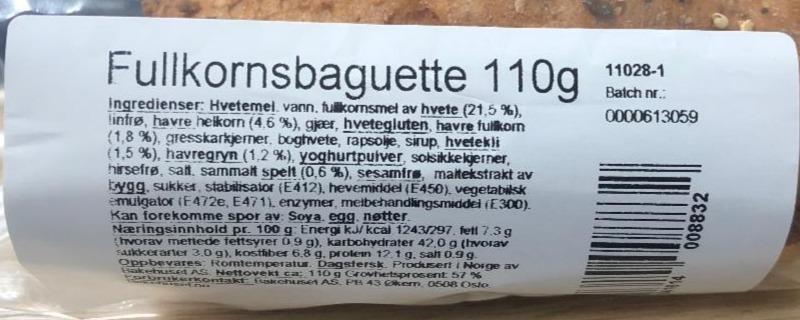 Fotografie - Fullkornsbaguette Bakehuset