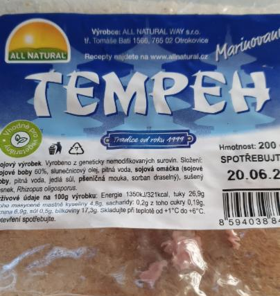 Fotografie - Tempeh marinovaný All Natural