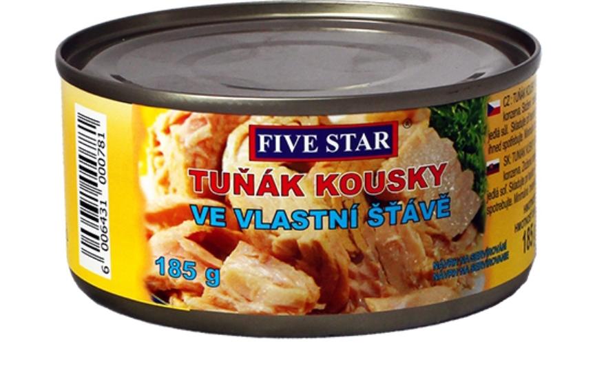 Fotografie - Tuňák kousky ve vlastní šťávě FiveStar