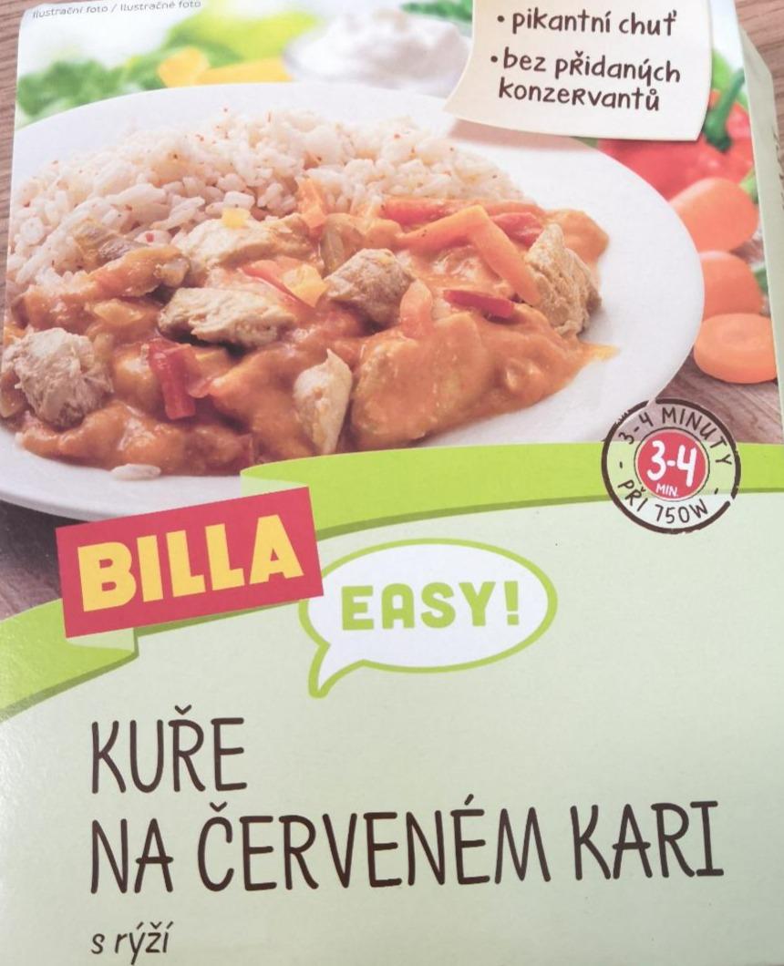 Fotografie - Kuře na červeném kari s rýži Billa easy