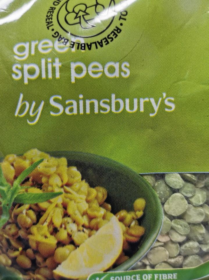 Fotografie - Green Split Peas by Sainsbury's