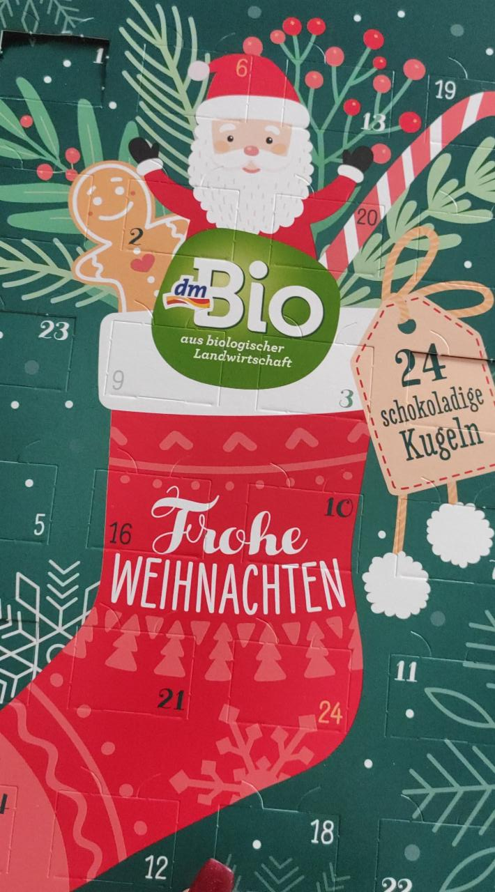 Fotografie - Adventskalender 2021 mit 24 Schokokugeln dmBio