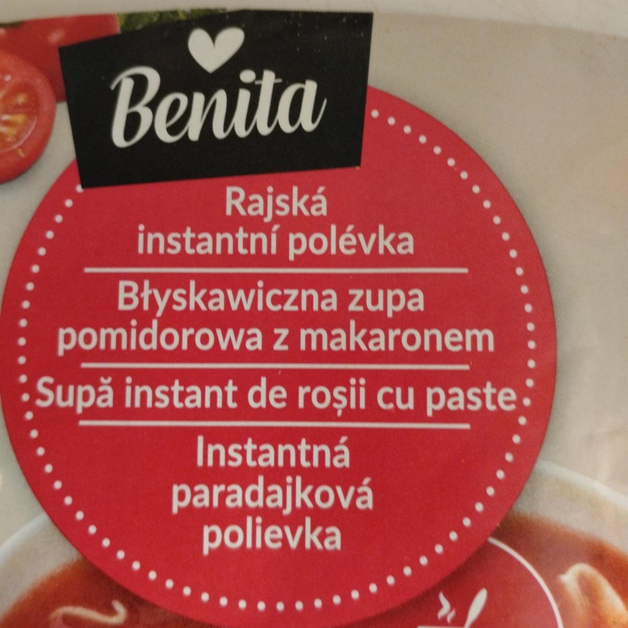 Fotografie - Rajská instantní polévka Benita