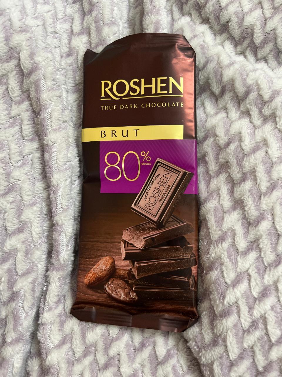 Fotografie - Brut chocolate 80% cocoa Roshen