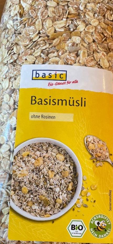 Fotografie - Bio Basismüsli ohne Rosinen Basic