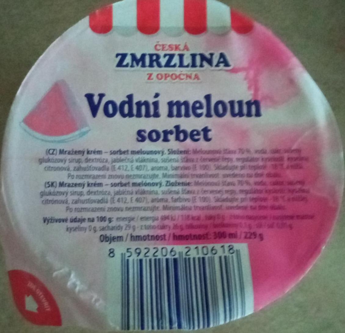 Fotografie - Vodní meloun sorbet česká zmrzlina z Opočna