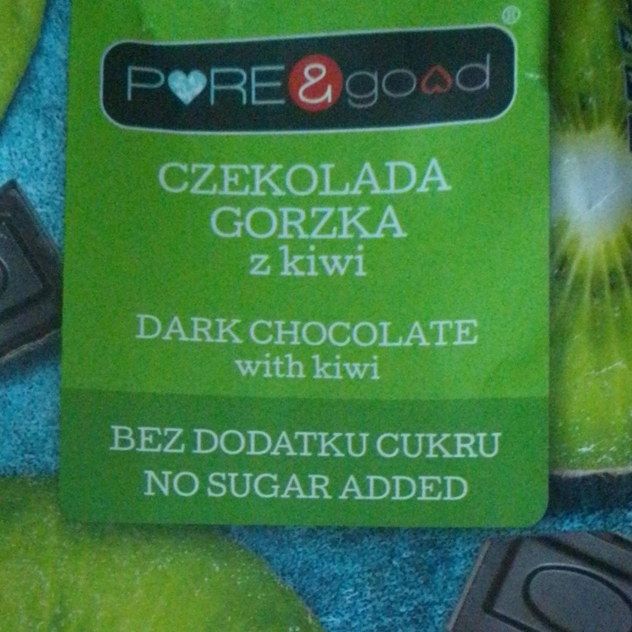 Fotografie - Czekolada gorzka z kiwi Pure & Good