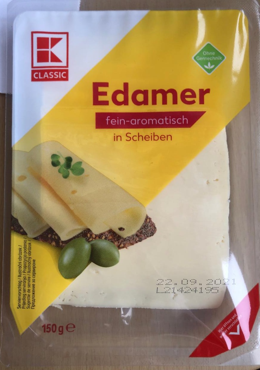 Fotografie - Edamer fein - aromatisch in Scheiben K-Classic