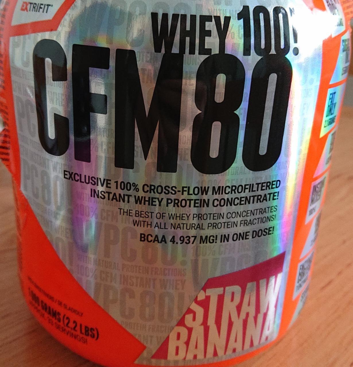 Fotografie - Whey 100! CFM 80 strawberry banana Extrifit