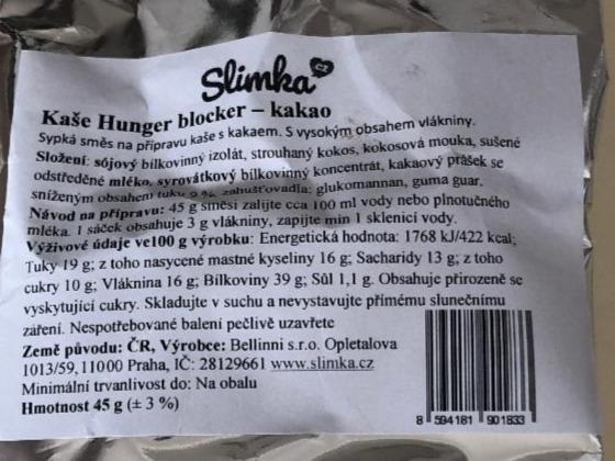 Fotografie - slimka kaše hunger blocker kakao