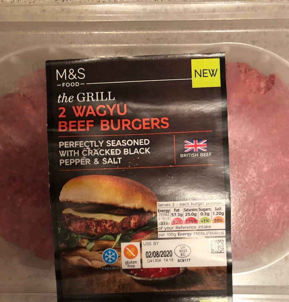 Fotografie - 2 Wagyu beef burgers M&S Food