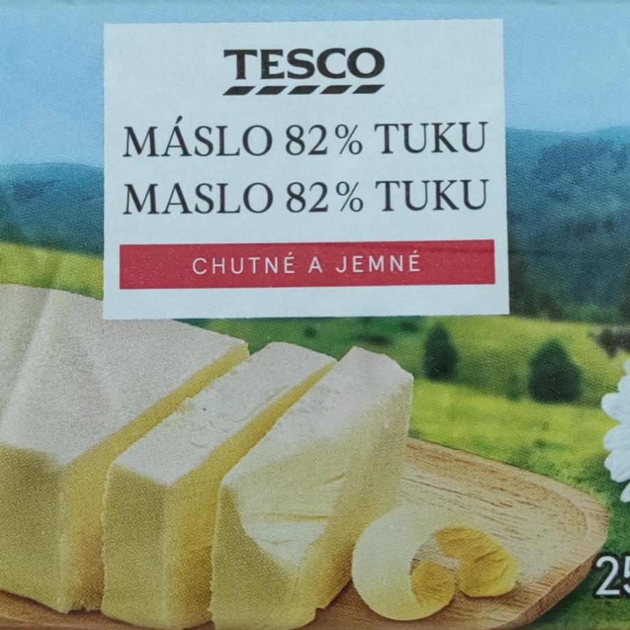 Fotografie - máslo 82℅ tuku Tesco