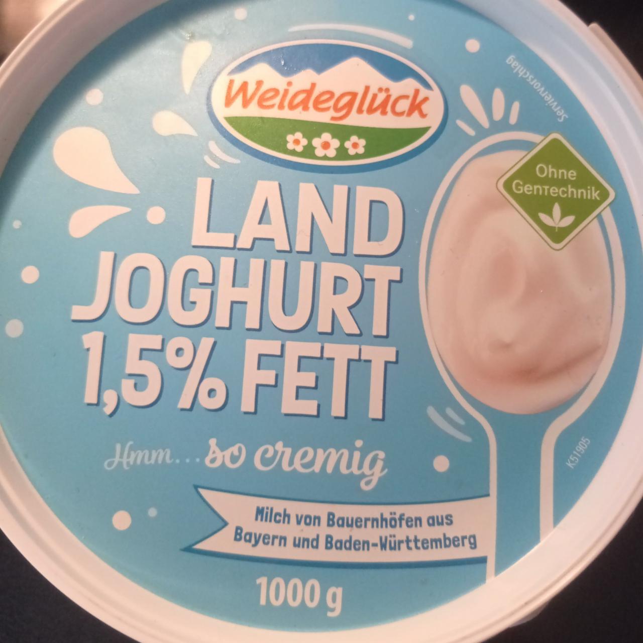 Fotografie - Landjoghurt mild 1,5% Fett Weideglück