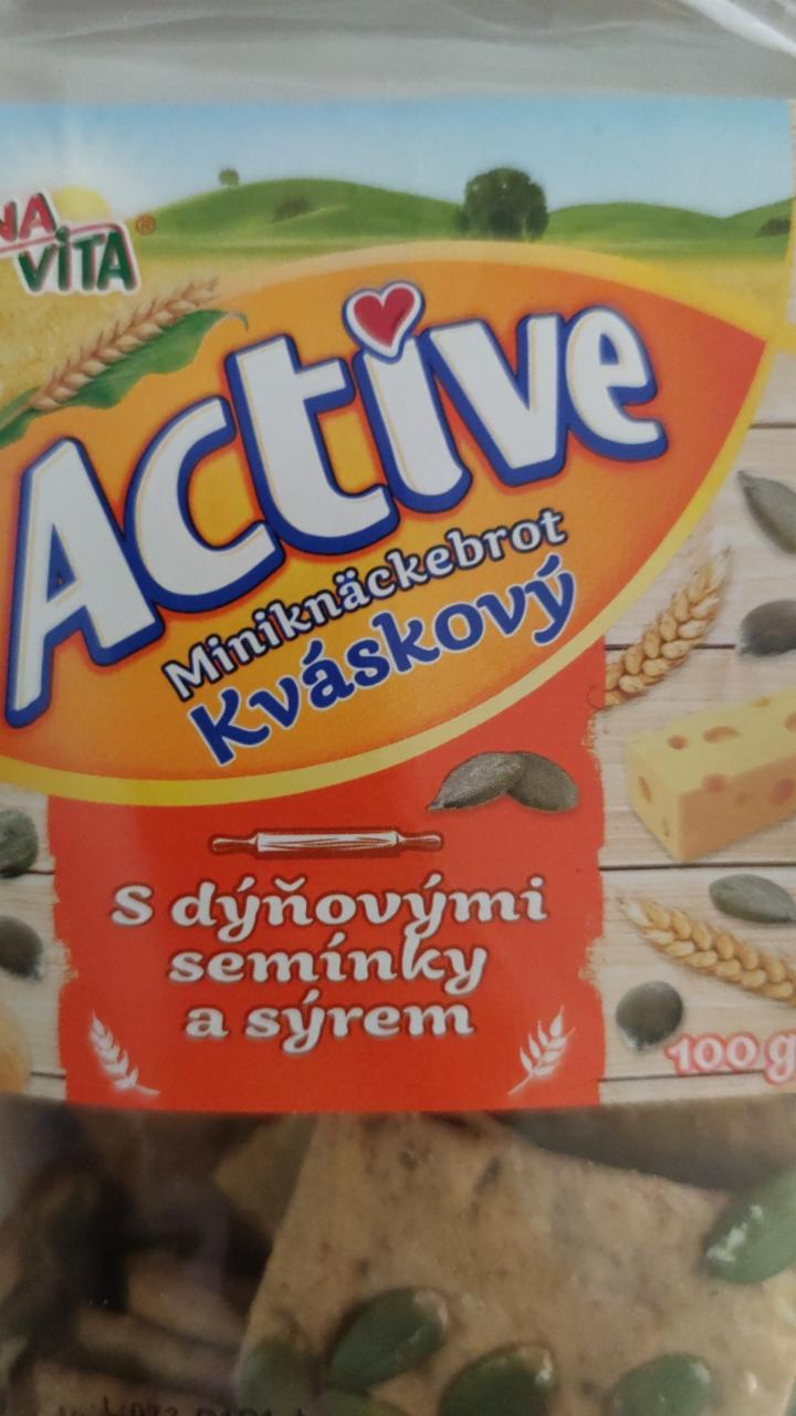 Fotografie - Active Miniknäckebrot kváskový s dýňovými semínky a sýrem Bonavita