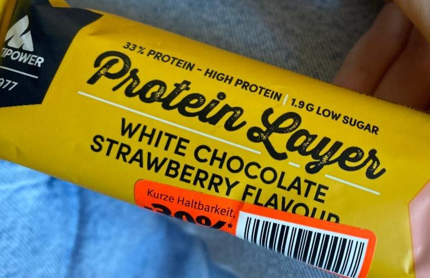 Fotografie - Protein Layer White Chocolate Strawberry Flavour Multipower