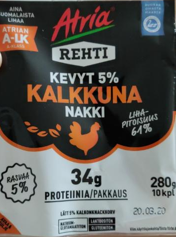 Fotografie - Rehti Kevyt 5% Kalkkunanakki Atria