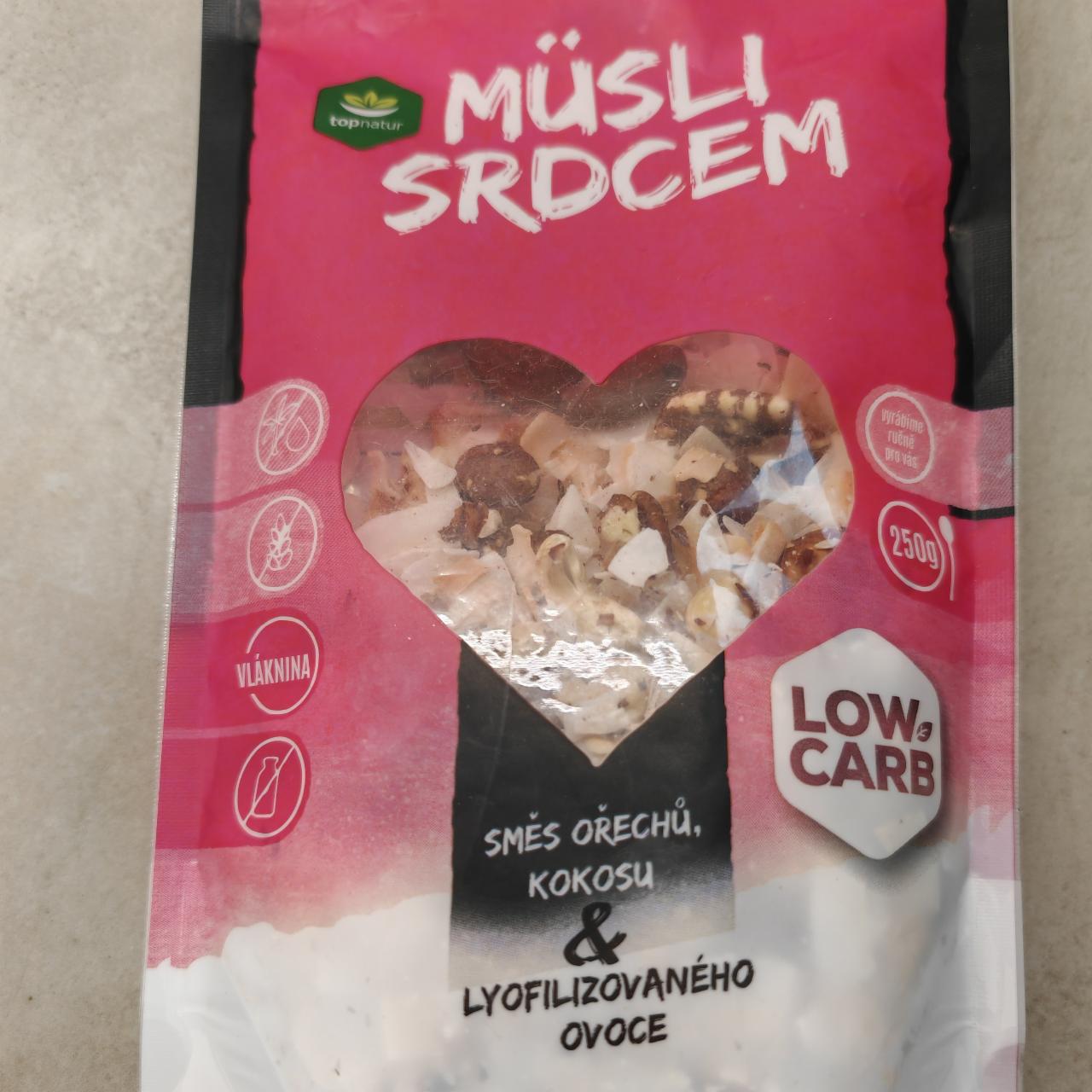 Fotografie - Müsli srdcem Low Carb s ovocem Topnatur