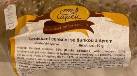 Fotografie - Croissant cereální se šunkou a sýrem Lapek