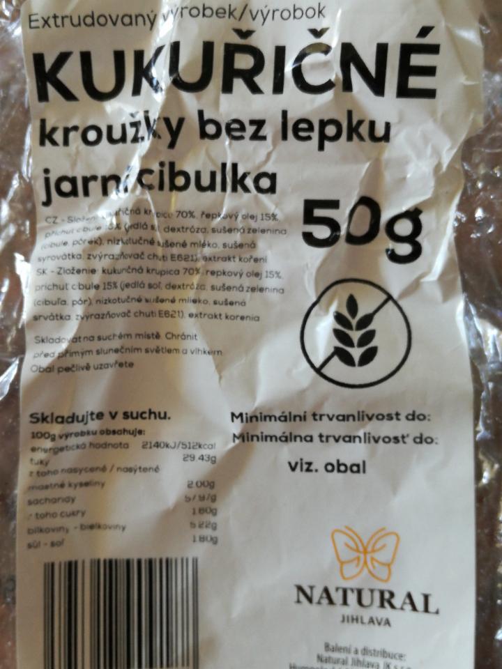 Fotografie - Kukuřičné kroužky bez lepku jarni cibulka Natural