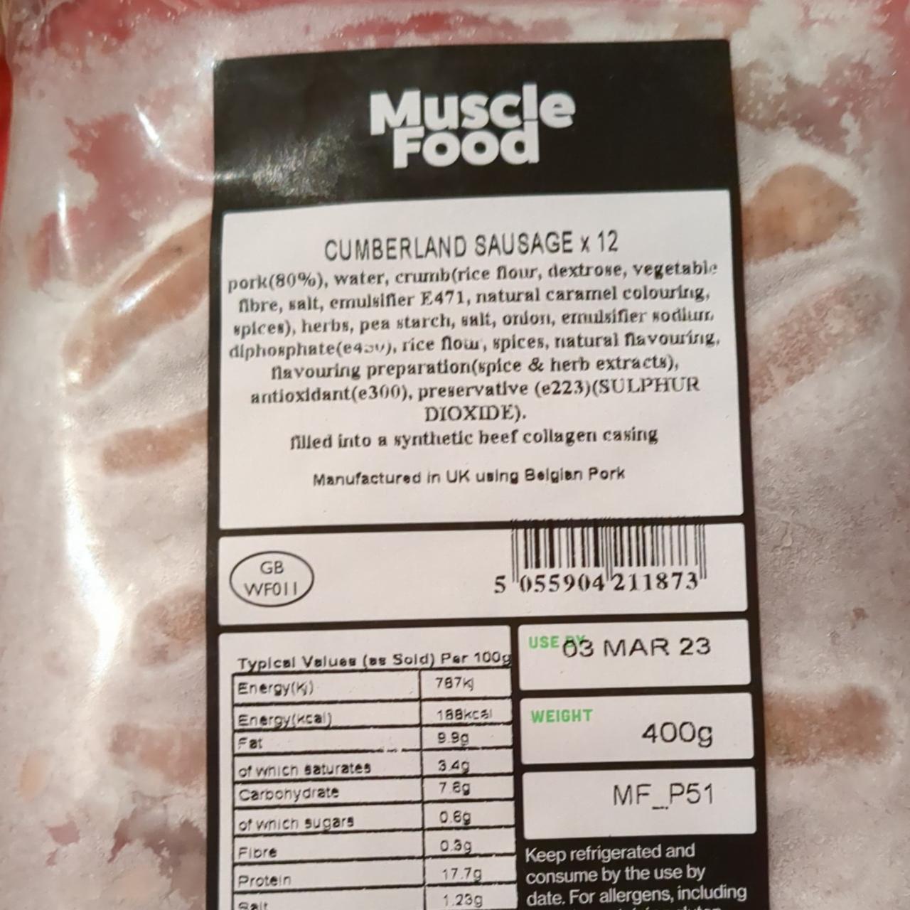 Fotografie - Cumberland Sausage MuscleFood