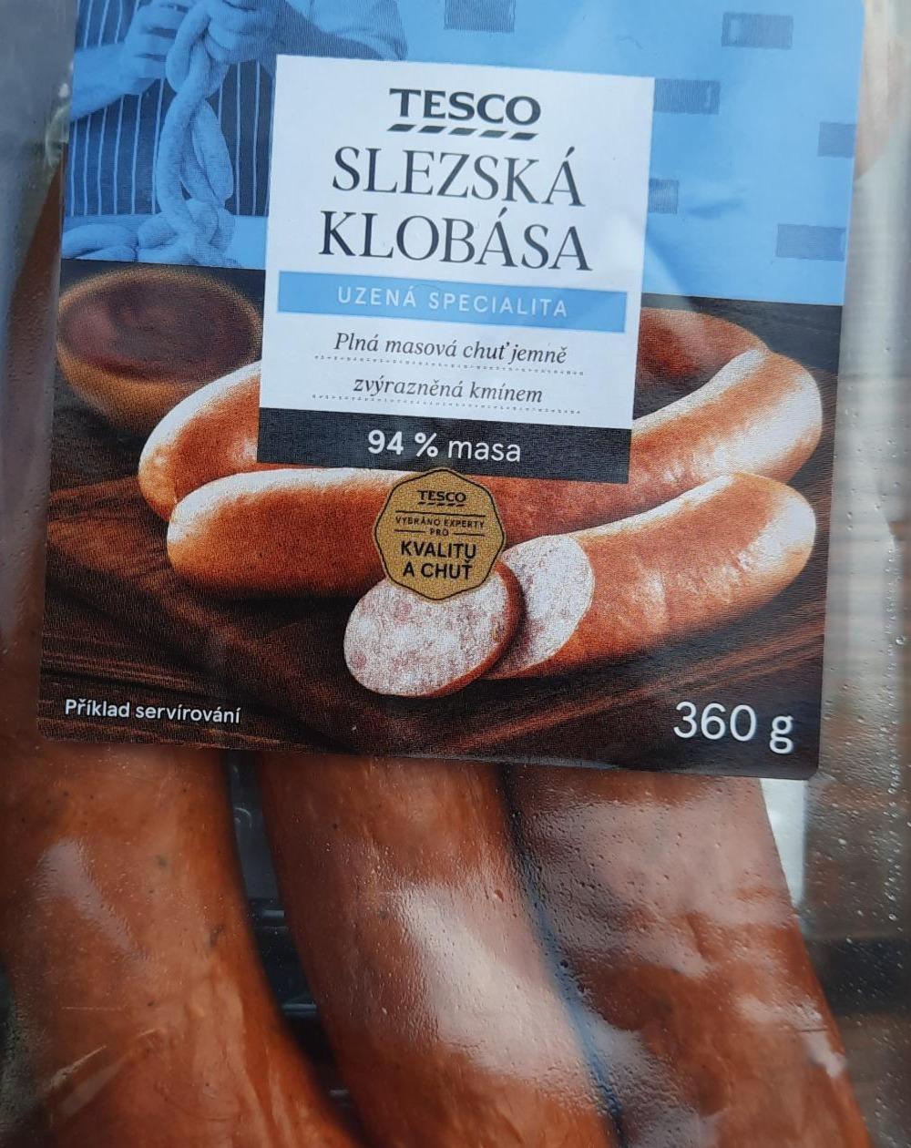 Fotografie - Slezská klobása 94% masa Tesco