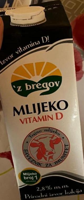 Fotografie - Mlijeko vitamin d 'z bregov