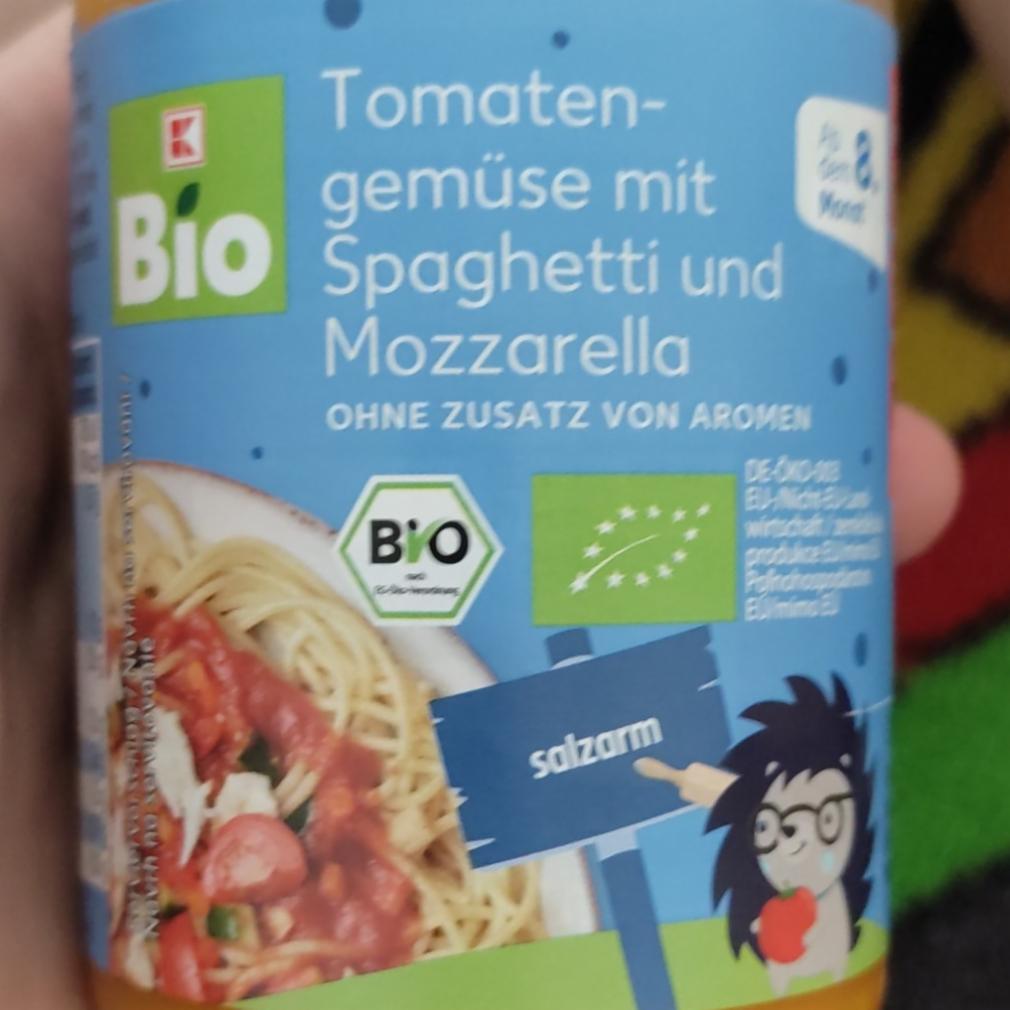 Fotografie - Tomaten-gemüse mit spaghetti und mozzarella K-Bio