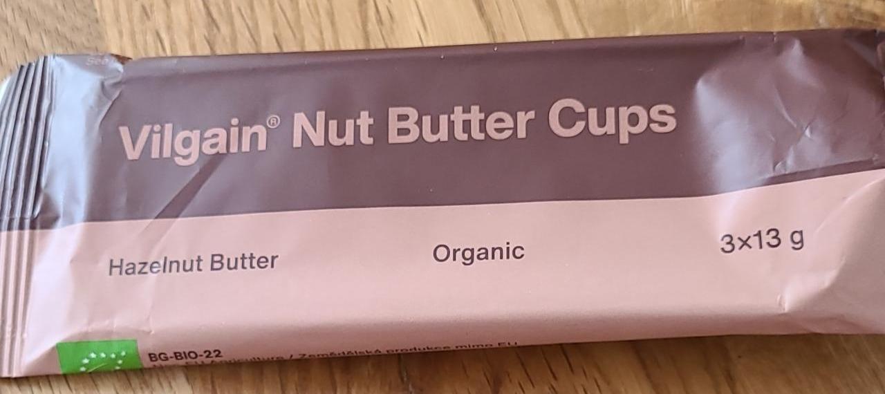 Fotografie - Nut butter cups hazelnut butter organic Vilgain