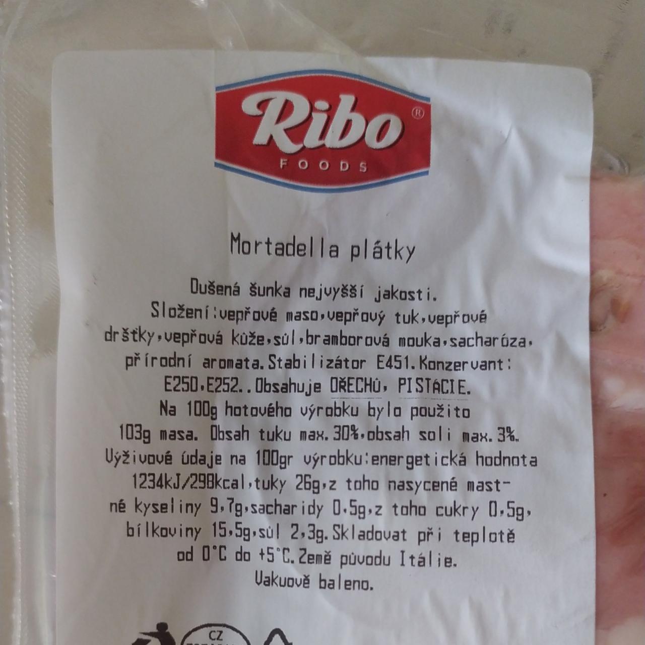 Fotografie - Mortadella plátky Ribo foods