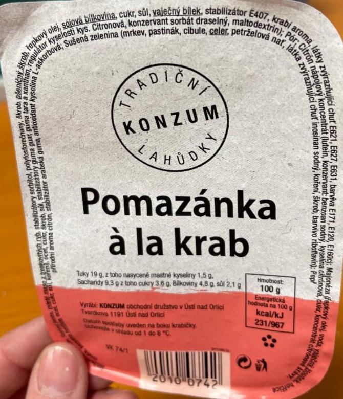 Fotografie - Pomazanka á la krab Konzum