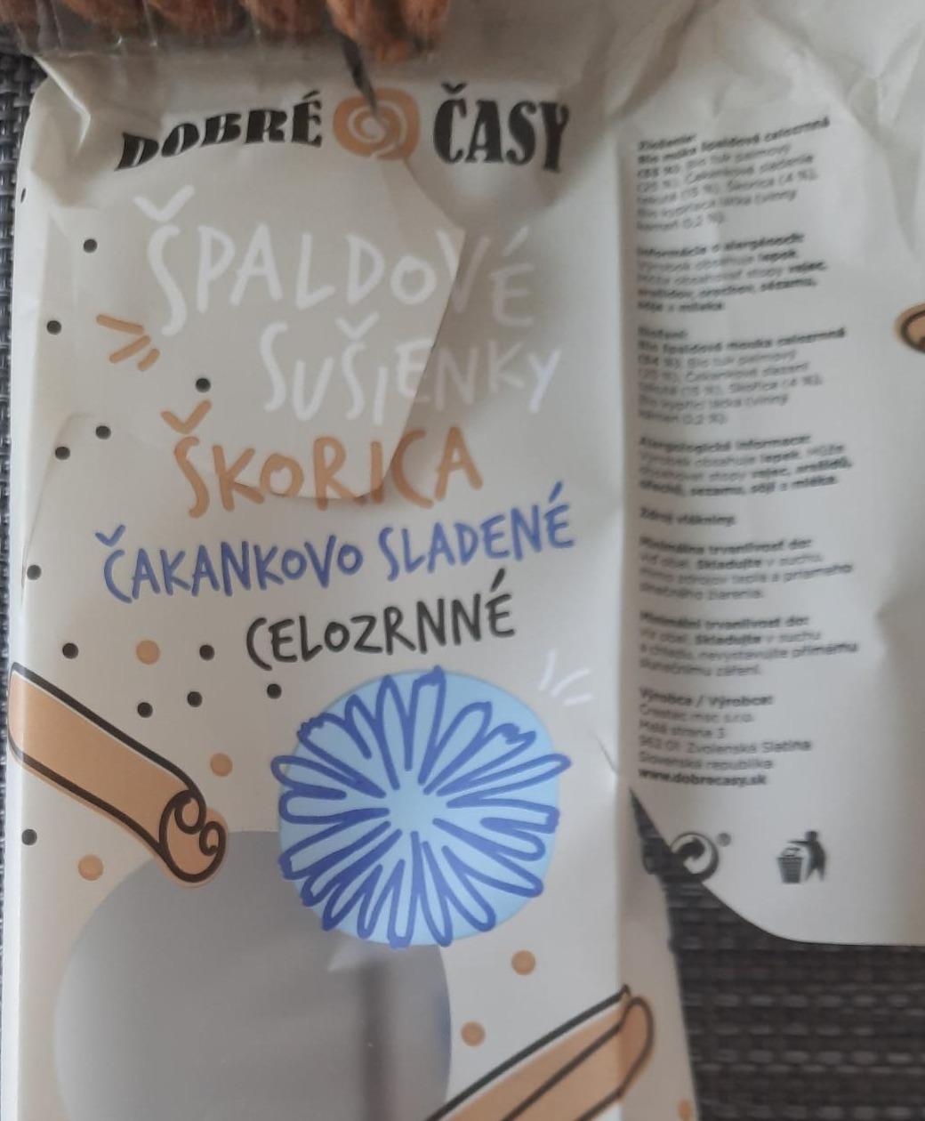 Fotografie - Špaldové sušienky škorica čakankovo sladené celozrnné Dobré časy