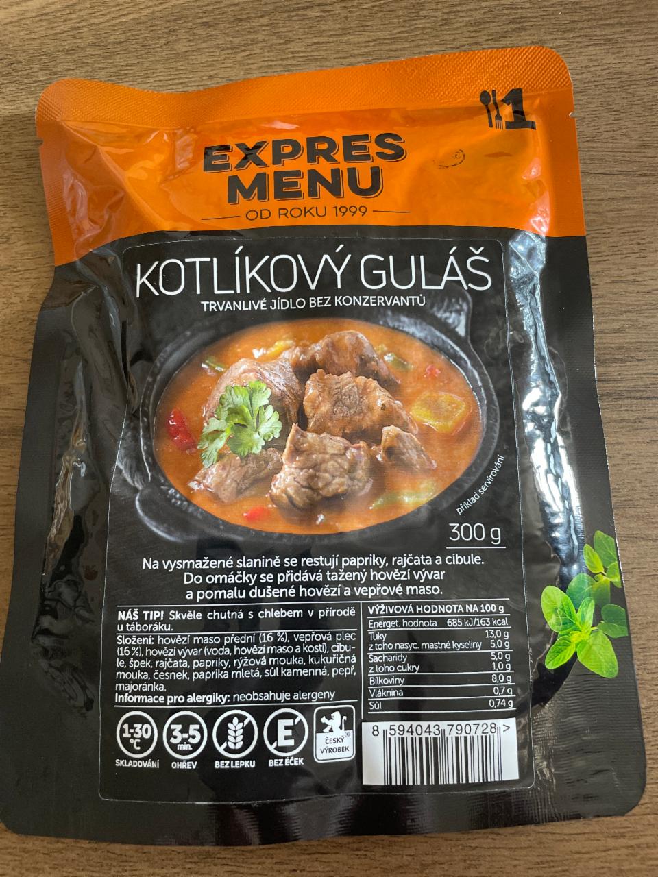 Fotografie - Kotlíkový guláš Expres Menu