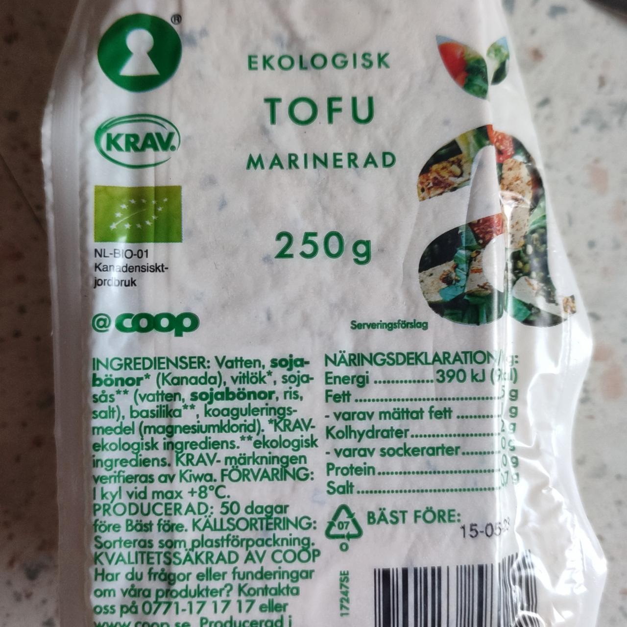 Fotografie - Bio Änglamark Tofu Marinerad Coop