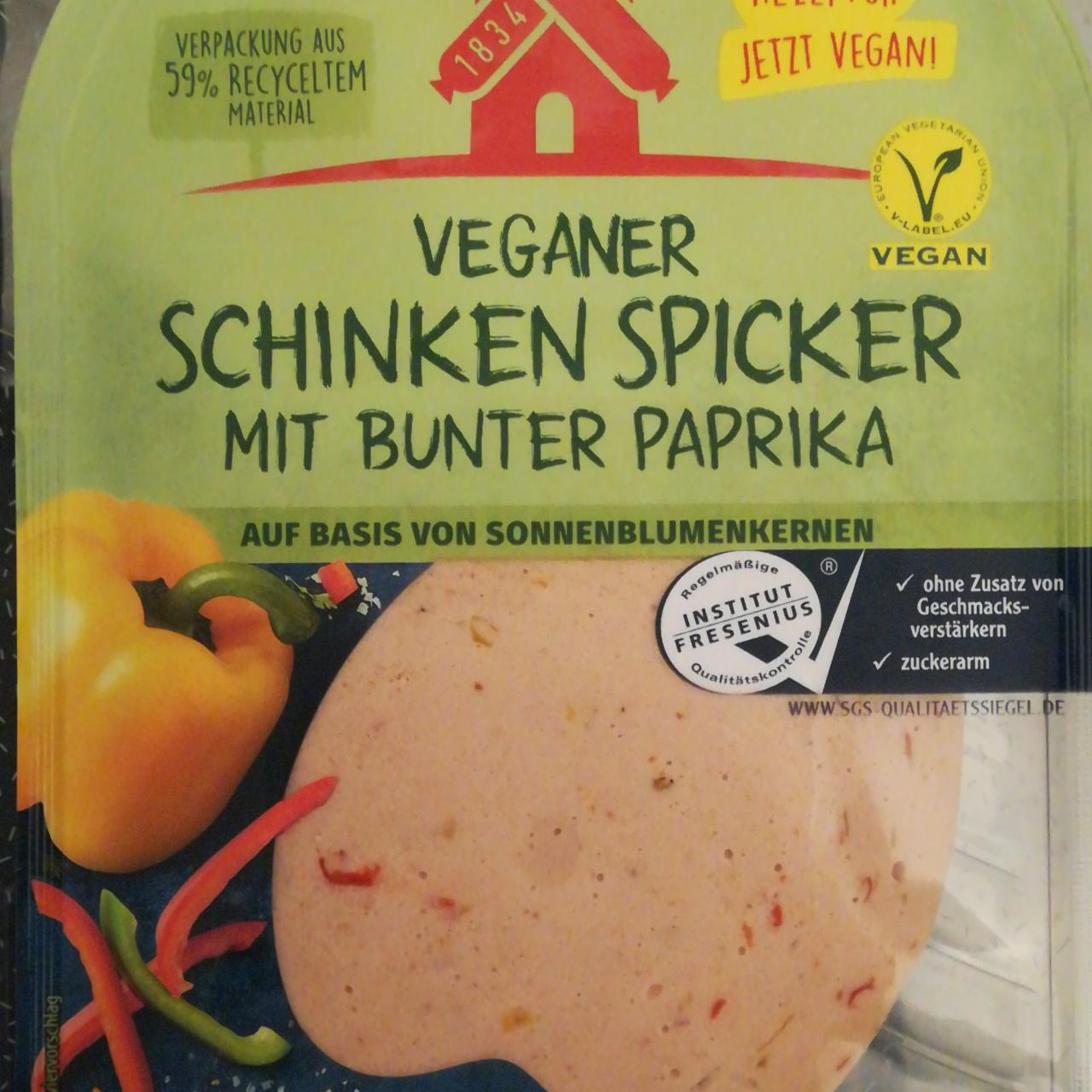 Fotografie - Veganer Schinken Spicker mit Bunter Paprika Rügenwalder Mühle