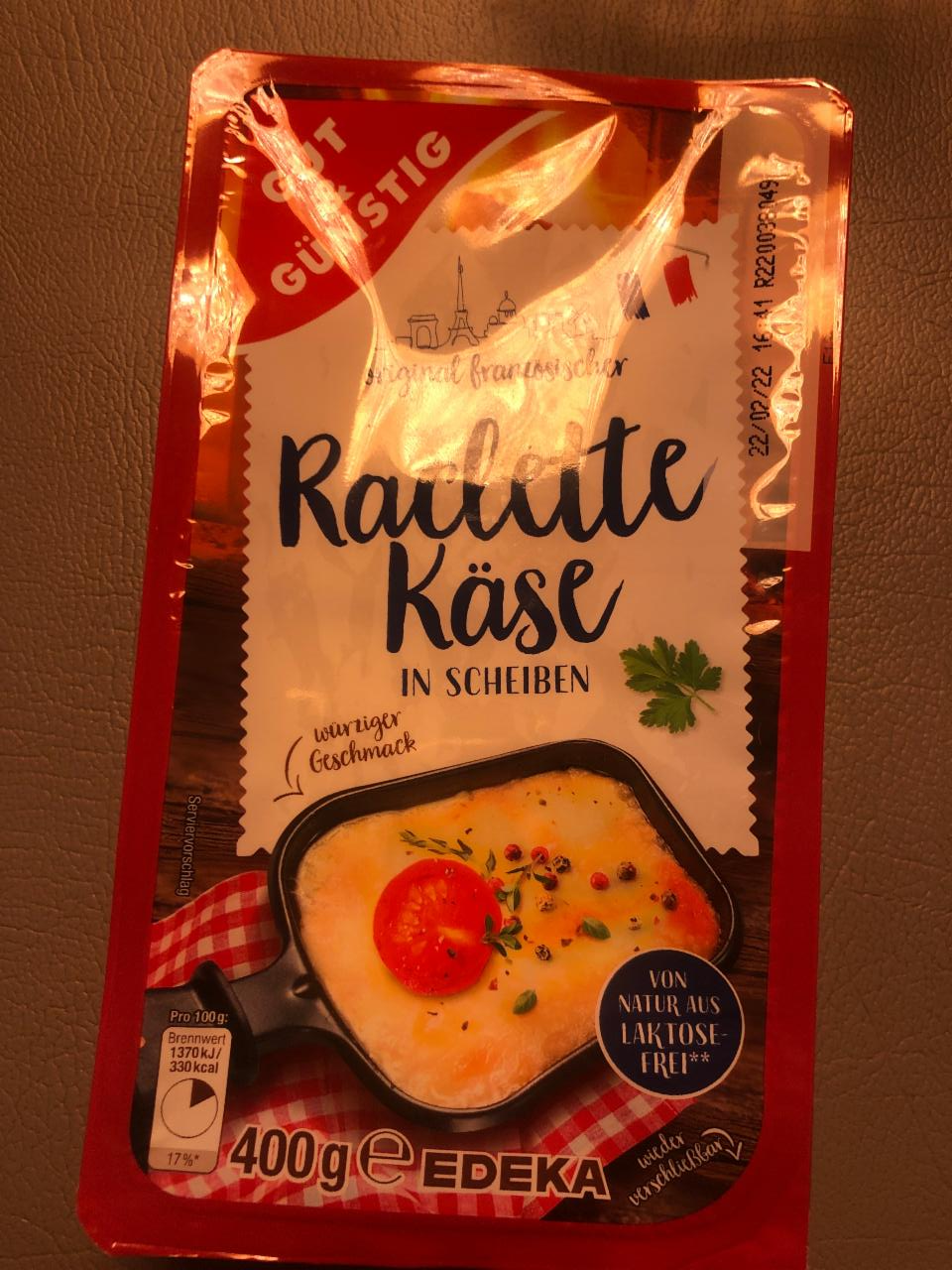 Fotografie - Raclette Käse EDEKA