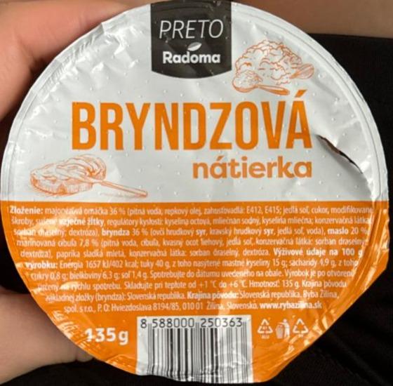 Fotografie - Bryndzová nátierka Preto Radoma