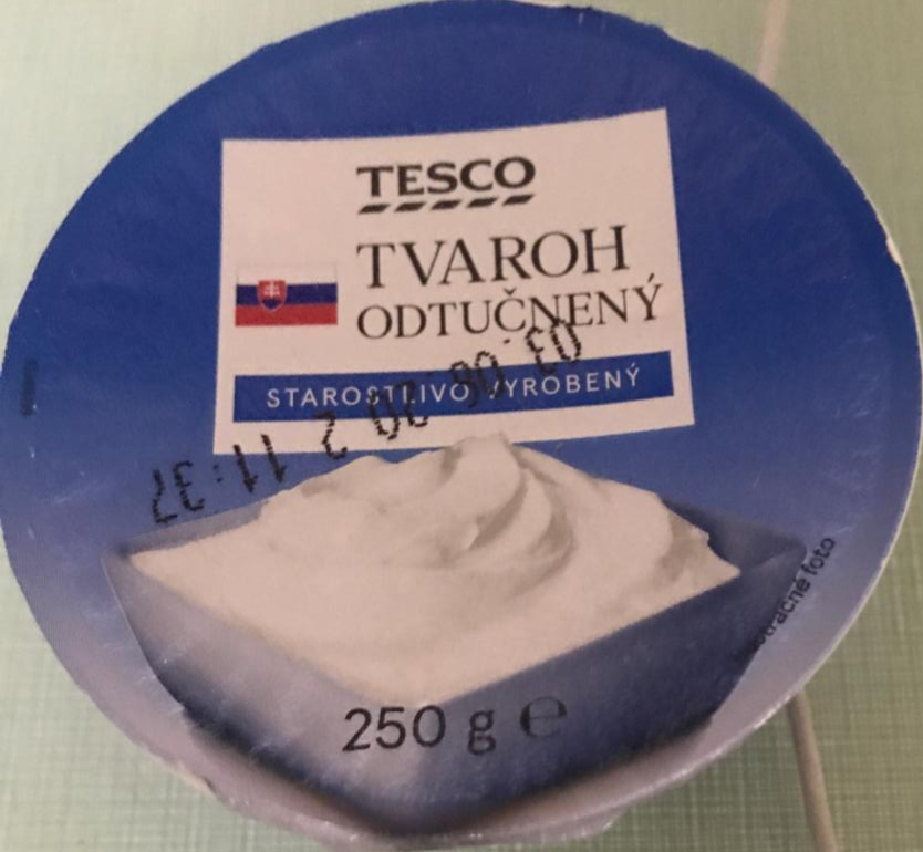 Fotografie - Tvaroh odtučnený Tesco