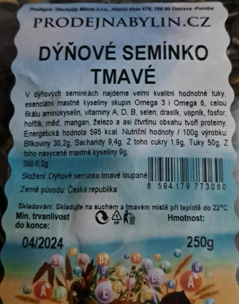 Fotografie - Dýňové semínko tmavé ProdejnaBylin.cz